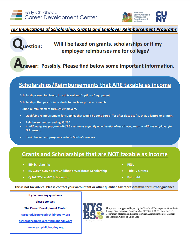 PDI Early Childhood Workforce Scholarships Career Development Center